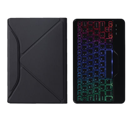 BM12S Backlight Edition Diamond Texture Detachable Bluetooth Keyboard Leather Tablet Case with Pen Slot & Triangular Back Support For Lenovo Pad Plus 11 inch TB-J607F / Tab P11 11 inch TB-J606F(Black) - Lenovo Keyboard by PMC Jewellery | Online Shopping South Africa | PMC Jewellery