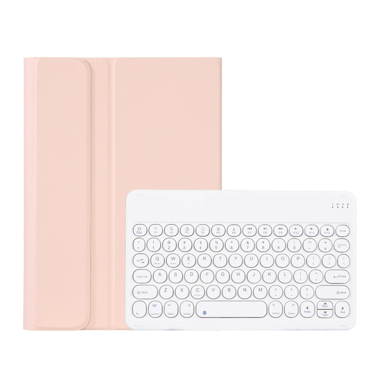 Y0N5 TPU Tablet Case Lambskin Texture Round Keycap Bluetooth Keyboard Leather Tablet Case with Holder For Xiaomi Pad 5 / 5 Pro(Pink) - Others Keyboard by PMC Jewellery | Online Shopping South Africa | PMC Jewellery