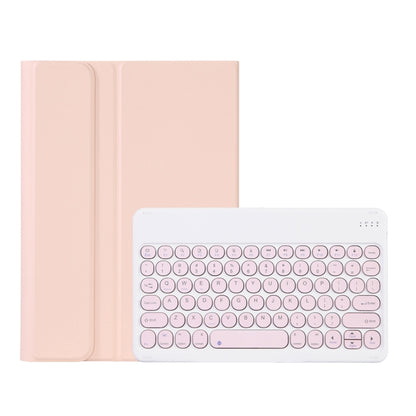 Y0N5 TPU Tablet Case Lambskin Texture Round Keycap Bluetooth Keyboard Leather Tablet Case with Holder For Xiaomi Pad 5 / 5 Pro(Pink + Pink) - Others Keyboard by PMC Jewellery | Online Shopping South Africa | PMC Jewellery