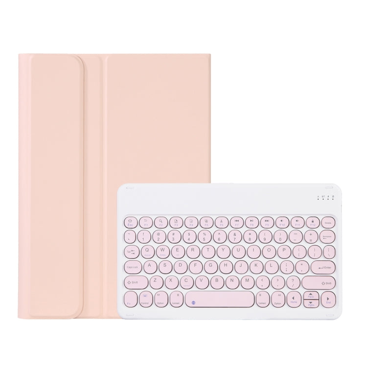 Y0N5 TPU Tablet Case Lambskin Texture Round Keycap Bluetooth Keyboard Leather Tablet Case with Holder For Xiaomi Pad 5 / 5 Pro(Pink + Pink) - Others Keyboard by PMC Jewellery | Online Shopping South Africa | PMC Jewellery