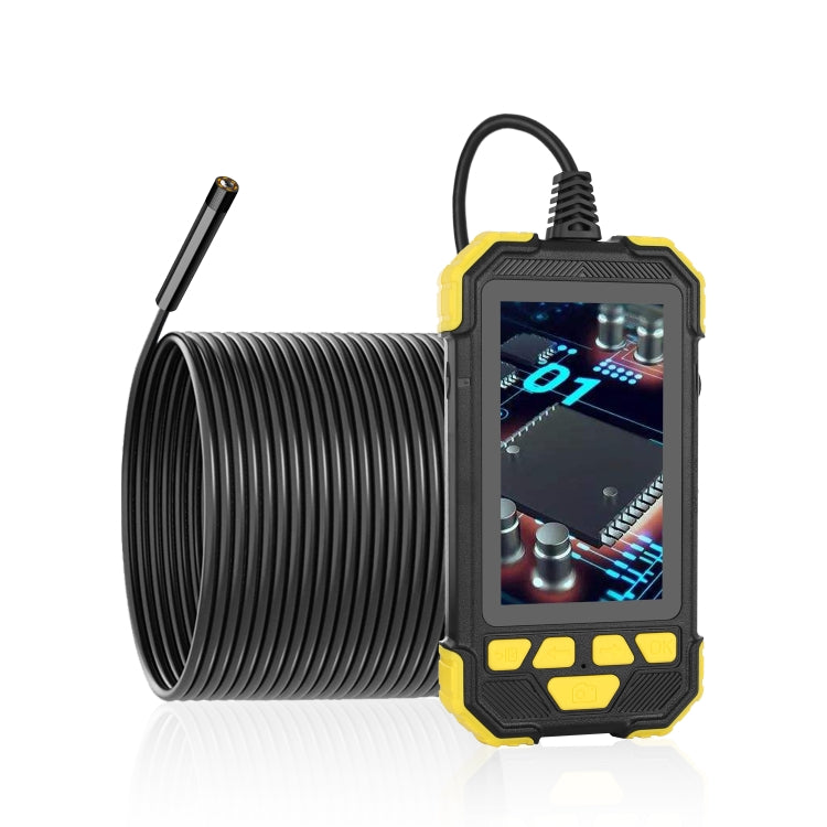 Y19 8mm Single Lens Hand-held Hard-wire Endoscope with 4.3-inch IPS Color LCD Screen, Cable Length:10m(Yellow) -  by PMC Jewellery | Online Shopping South Africa | PMC Jewellery | Buy Now Pay Later Mobicred