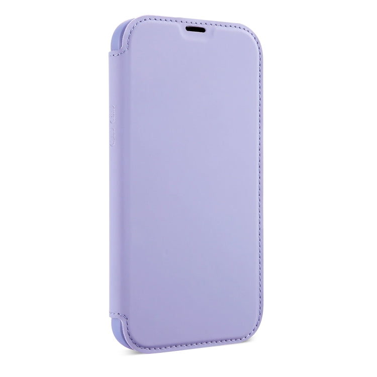 For iPhone 13 Pro Skin Feel Horizontal Flip PU Leather Case with Holder & Card Slot (Taro Purple) - iPhone 13 Pro Cases by PMC Jewellery | Online Shopping South Africa | PMC Jewellery