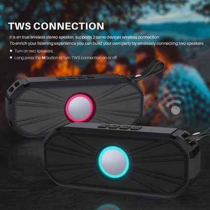 New Rixing NR-9012 Bluetooth 5.0 Portable Outdoor Wireless Bluetooth Speaker(Black) - Desktop Speaker by NewRixing | Online Shopping South Africa | PMC Jewellery | Buy Now Pay Later Mobicred