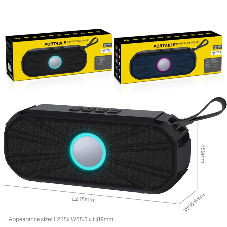 New Rixing NR-9012 Bluetooth 5.0 Portable Outdoor Wireless Bluetooth Speaker(Blue) - free shipping - PMC Jewellery - Order now!