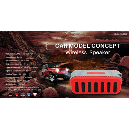 NewRixing NR-2013 TWS Car Exhaust Duct-shaped Bluetooth Speaker(Red) - Desktop Speaker by NewRixing | Online Shopping South Africa | PMC Jewellery | Buy Now Pay Later Mobicred