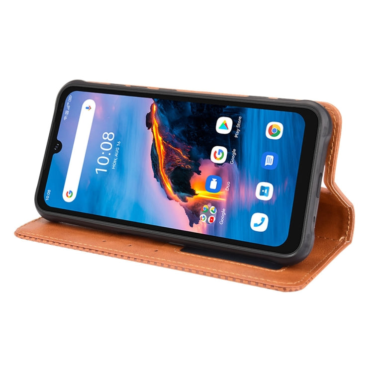 For UMIDIGI Bison Pro Magnetic Buckle Retro Pattern Horizontal Flip Leather Case with Holder & Card Slot & Wallet(Brown) - More Brand by PMC Jewellery | Online Shopping South Africa | PMC Jewellery