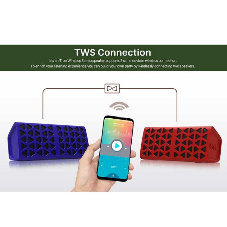 NewRixing NR-3021 TWS Hollow Triangle Pattern Bluetooth Speaker(Red) - Desktop Speaker by NewRixing | Online Shopping South Africa | PMC Jewellery | Buy Now Pay Later Mobicred