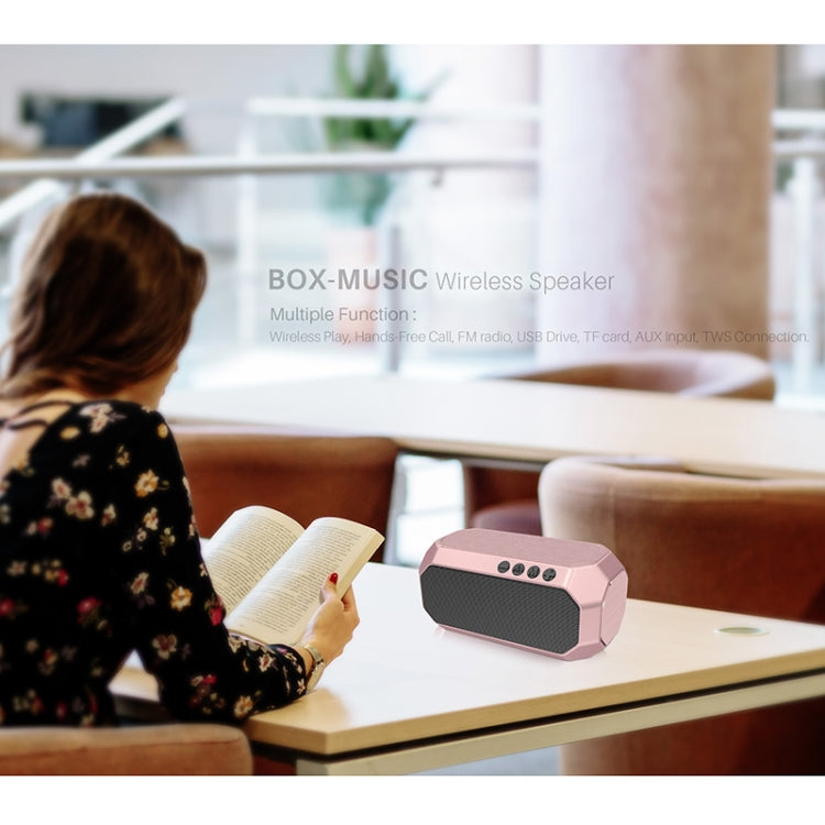 NewRixing NR-4000 TWS Mesh Polygon Music Box Concept Bluetooth Speaker(Silver) - Desktop Speaker by NewRixing | Online Shopping South Africa | PMC Jewellery | Buy Now Pay Later Mobicred