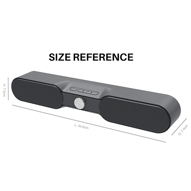 NewRixing NR-4017 TWS Pure Color Soundbar Bluetooth Speaker with Knob(Blue) - Desktop Speaker by NewRixing | Online Shopping South Africa | PMC Jewellery | Buy Now Pay Later Mobicred