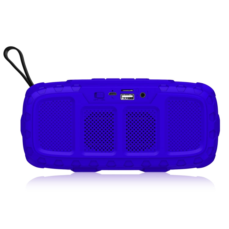 NewRixing NR-5018 Outdoor Portable Bluetooth Speaker, Support Hands-free Call / TF Card / FM / U Disk(Blue+Black) - Desktop Speaker by NewRixing | Online Shopping South Africa | PMC Jewellery | Buy Now Pay Later Mobicred