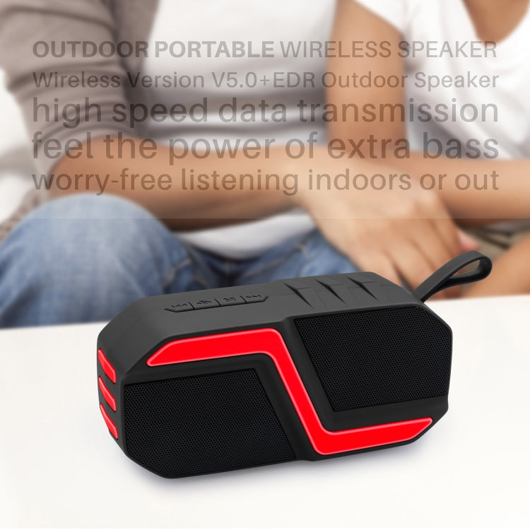 NewRixing NR-5019 Outdoor Portable Bluetooth Speaker, Support Hands-free Call / TF Card / FM / U Disk(Red) - Desktop Speaker by NewRixing | Online Shopping South Africa | PMC Jewellery | Buy Now Pay Later Mobicred