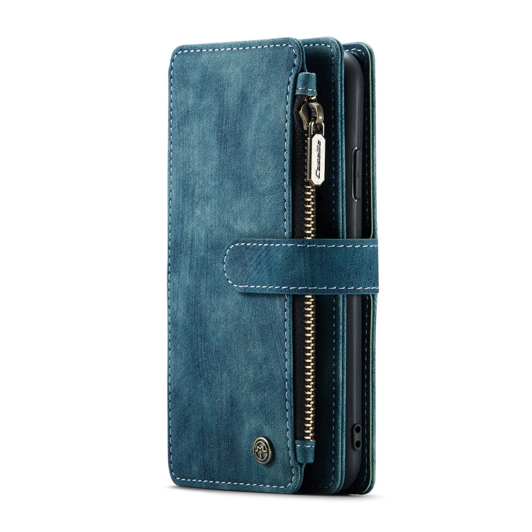 For iPhone XS Max CaseMe-C30 PU + TPU Multifunctional Horizontal Flip Leather Case with Holder & Card Slot & Wallet & Zipper Pocket(Blue) - More iPhone Cases by CaseMe | Online Shopping South Africa | PMC Jewellery | Buy Now Pay Later Mobicred