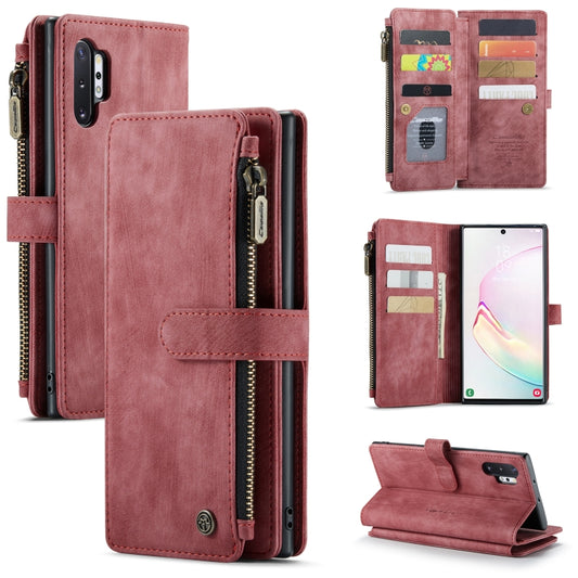 For Samsung Galaxy Note10+ CaseMe-C30 PU + TPU Multifunctional Horizontal Flip Leather Case with Holder & Card Slot & Wallet & Zipper Pocket(Red) - Galaxy Phone Cases by CaseMe | Online Shopping South Africa | PMC Jewellery | Buy Now Pay Later Mobicred