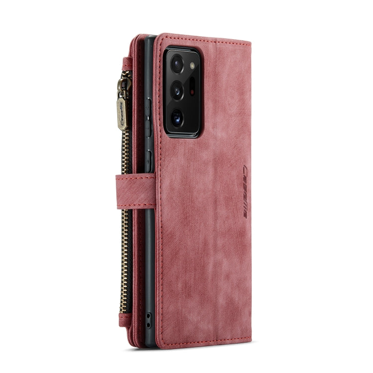 For Samsung Galaxy Note20 Ultra CaseMe-C30 PU + TPU Multifunctional Horizontal Flip Leather Case with Holder & Card Slot & Wallet & Zipper Pocket(Red) - Galaxy Note20 Ultra Cases by CaseMe | Online Shopping South Africa | PMC Jewellery | Buy Now Pay Later Mobicred