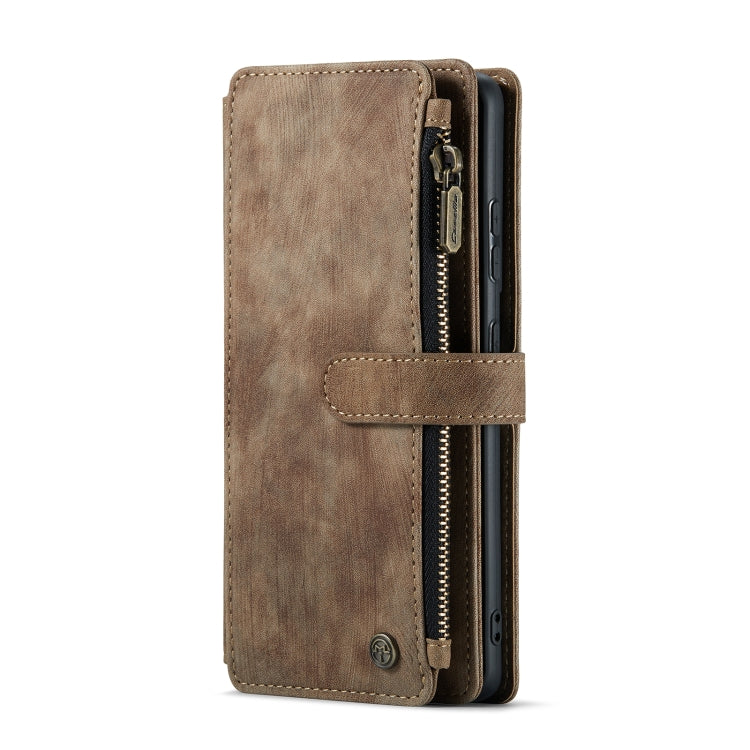 For Samsung Galaxy S21+ 5G CaseMe-C30 PU + TPU Multifunctional Horizontal Flip Leather Case with Holder & Card Slot & Wallet & Zipper Pocket(Brown) - Galaxy S21+ 5G Cases by CaseMe | Online Shopping South Africa | PMC Jewellery | Buy Now Pay Later Mobicred