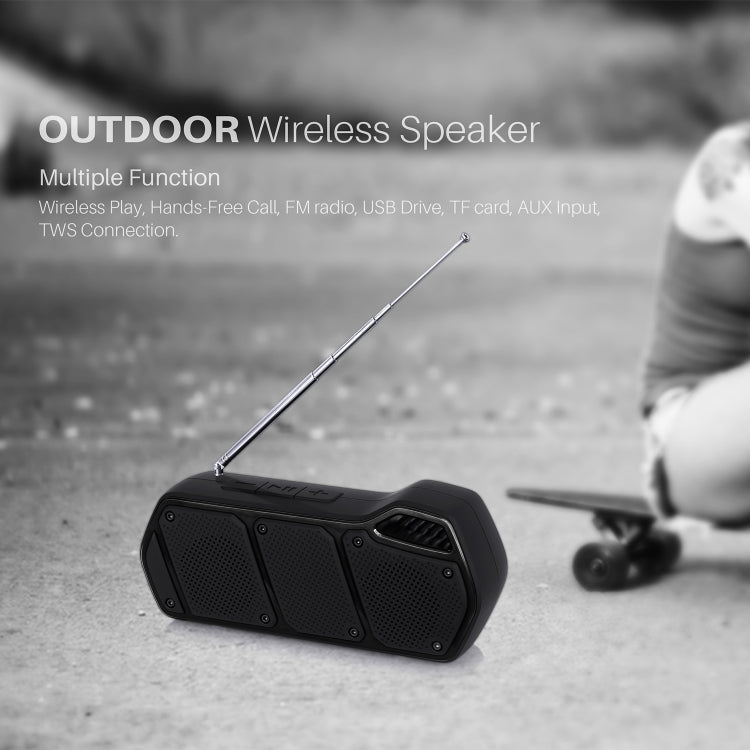 NewRixing NR-5011fm Outdoor Portable Bluetooth Speakerr, Support Hands-free Call / TF Card / FM / U Disk(Yellow) - Desktop Speaker by NewRixing | Online Shopping South Africa | PMC Jewellery | Buy Now Pay Later Mobicred