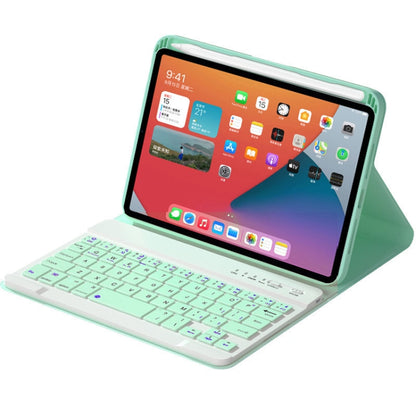 HK006 Square Keys Detachable Bluetooth Keyboard Leather Tablet Case with Holder for iPad mini 6(Mint Green) - For iPad mini by PMC Jewellery | Online Shopping South Africa | PMC Jewellery