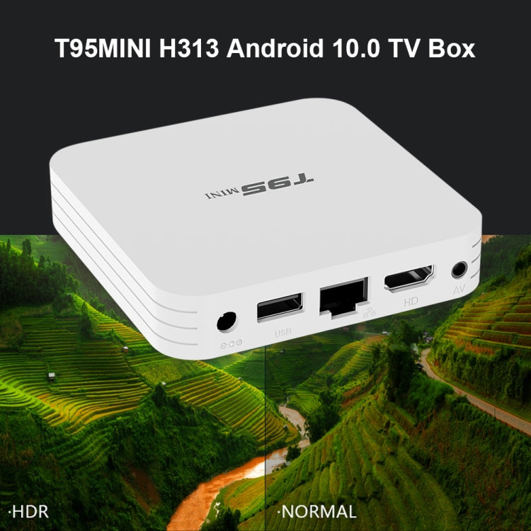 T95MINI 4K HD Network TV Set Top Box, Android 10.0, Allwinner H313 Quad Core 64-bit Cortex-A53, 1GB + 8GB, Support 2.4G WiFi, HDMI, AV, LAN, USB 2.0, US Plug - Allwinner H3 by PMC Jewellery | Online Shopping South Africa | PMC Jewellery | Buy Now Pay Later Mobicred