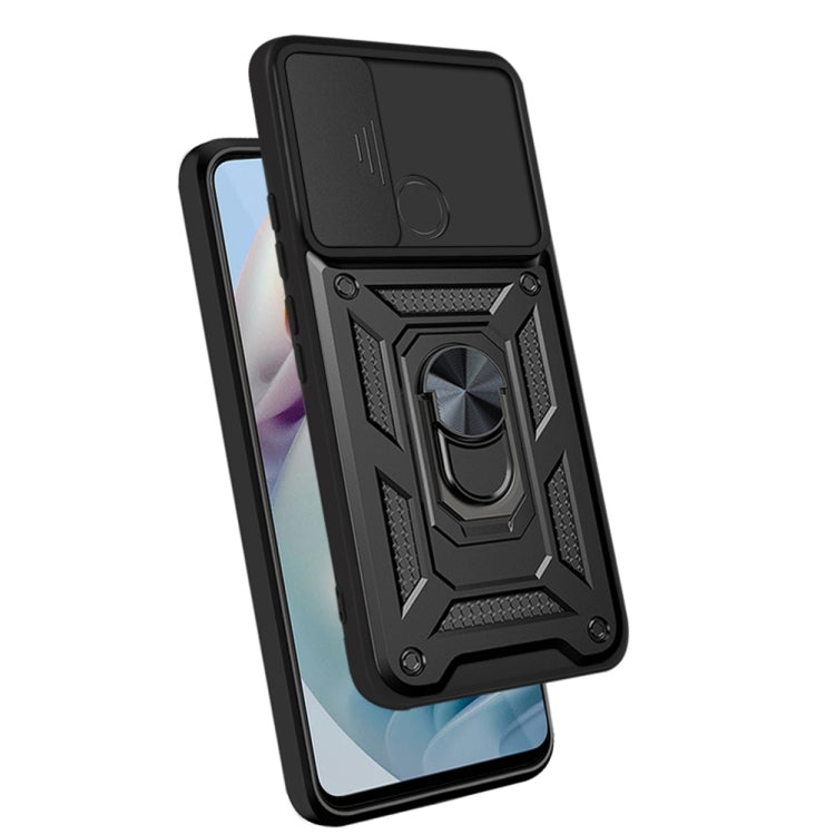 For Motorola Moto G60 Sliding Camera Cover Design TPU+PC Protective Case(Black) - Motorola Cases by PMC Jewellery | Online Shopping South Africa | PMC Jewellery