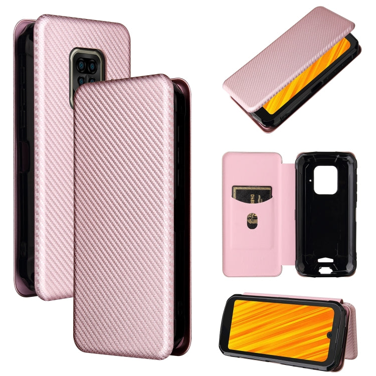 For Doogee S59 / S59 Pro Carbon Fiber Texture Horizontal Flip TPU + PC + PU Leather Case with Card Slot(Pink) - More Brand by PMC Jewellery | Online Shopping South Africa | PMC Jewellery | Buy Now Pay Later Mobicred