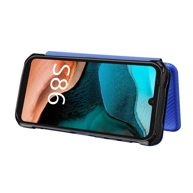 For Doogee S86 / S86 Pro Carbon Fiber Texture Horizontal Flip TPU + PC + PU Leather Case with Card Slot(Blue) - More Brand by PMC Jewellery | Online Shopping South Africa | PMC Jewellery | Buy Now Pay Later Mobicred