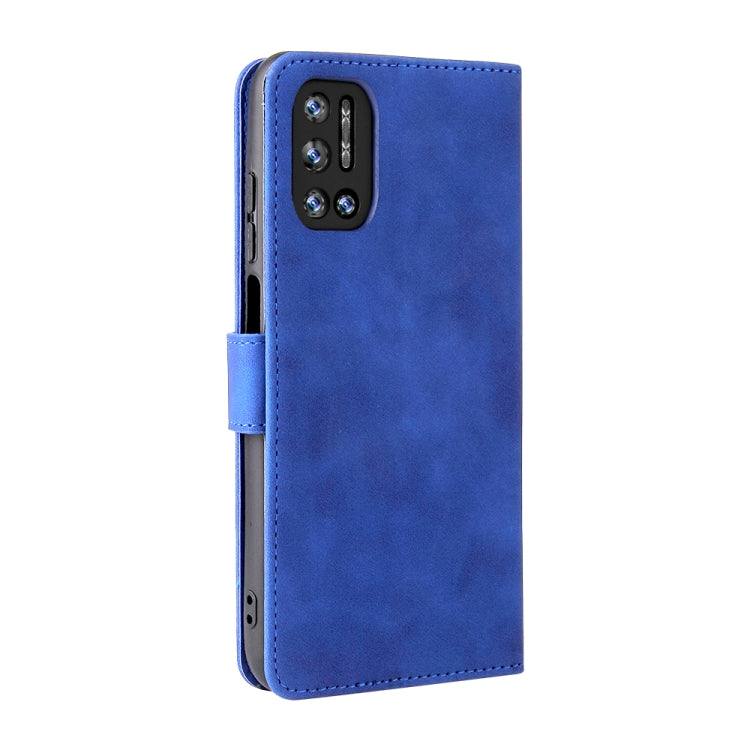 For Doogee N40 Pro Solid Color Skin Feel Magnetic Buckle Horizontal Flip PU Leather Case with Holder & Card Slots & Wallet(Blue) - More Brand by PMC Jewellery | Online Shopping South Africa | PMC Jewellery | Buy Now Pay Later Mobicred