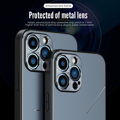 For iPhone 13 R-JUST RJ-52 3-Line Style Metal TPU Shockproof Protective Case(Black) - iPhone 13 Cases by R-JUST | Online Shopping South Africa | PMC Jewellery | Buy Now Pay Later Mobicred