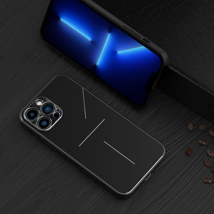 For iPhone 11 Pro Max R-JUST RJ-52 3-Line Style Metal TPU Shockproof Protective Case (Black) - iPhone 11 Pro Max Cases by R-JUST | Online Shopping South Africa | PMC TechLife | Buy Now Pay Later Mobicred