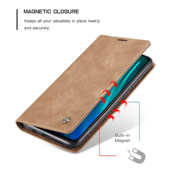 For Xiaomi Redmi Note 8 Pro CaseMe-013 Multifunctional Horizontal Flip Leather Case with Card Slot & Holder & Wallet(Brown) - Xiaomi Cases by CaseMe | Online Shopping South Africa | PMC Jewellery | Buy Now Pay Later Mobicred