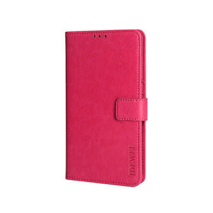 For U-MAGIC 30e idewei Crazy Horse Texture Horizontal Flip Leather Case with Holder & Card Slots & Wallet(Rose Red) - More Brand by idewei | Online Shopping South Africa | PMC Jewellery | Buy Now Pay Later Mobicred