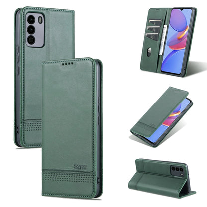 For U-MAGIC 30e AZNS Magnetic Calf Texture Horizontal Flip Leather Case with Card Slots & Holder & Wallet(Dark Green) - More Brand by AZNS | Online Shopping South Africa | PMC Jewellery | Buy Now Pay Later Mobicred