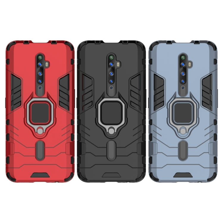 For OPPO Reno2 Z Shockproof PC + TPU Protective Case with Magnetic Ring Holder(Red) - OPPO Cases by PMC TechLife | Online Shopping South Africa | PMC TechLife | Buy Now Pay Later Mobicred
