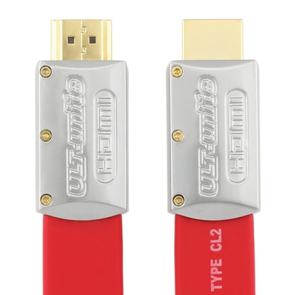 ULT-unite 4K Ultra HD Gold-plated HDMI to HDMI Flat Cable, Cable Length:1m(Red) - Cable by ult-unite | Online Shopping South Africa | PMC Jewellery | Buy Now Pay Later Mobicred