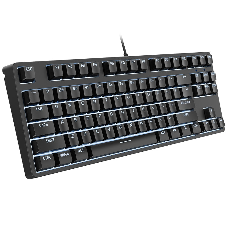 HXSJ L600 87 Keys USB-C / Type-C Wired Red Shaft Mechanical Keyboard with Cool Backlight(Black) - free shipping - PMC Jewellery - Order now!