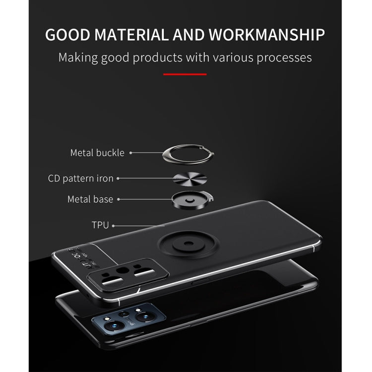 For OPPO Realme GT Neo2 Metal Ring Holder 360 Degree Rotating TPU Phone Case(Black) - Realme Cases by PMC Jewellery | Online Shopping South Africa | PMC Jewellery | Buy Now Pay Later Mobicred