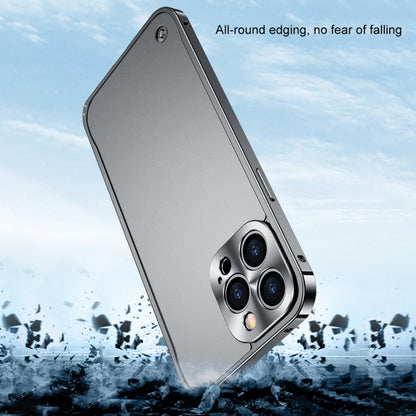 For iPhone 13 mini Metal Frame Frosted PC Shockproof Phone Case (Silver) - iPhone 13 mini Cases by PMC Jewellery | Online Shopping South Africa | PMC Jewellery