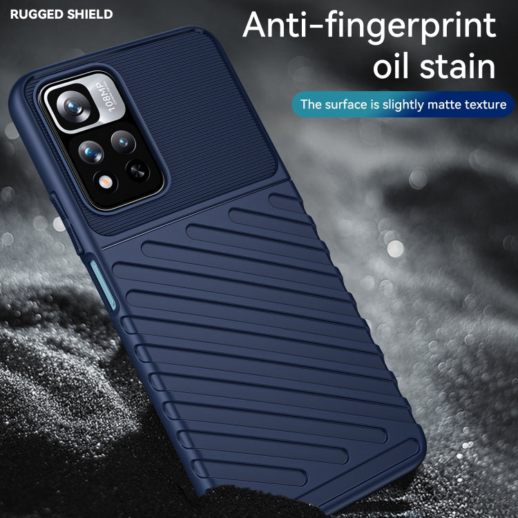 For Xiaomi Redmi Note 11 Pro / Note 11 Pro+ Thunderbolt Shockproof TPU Soft Phone Case(Blue) - Xiaomi Cases by PMC TechLife | Online Shopping South Africa | PMC TechLife | Buy Now Pay Later Mobicred