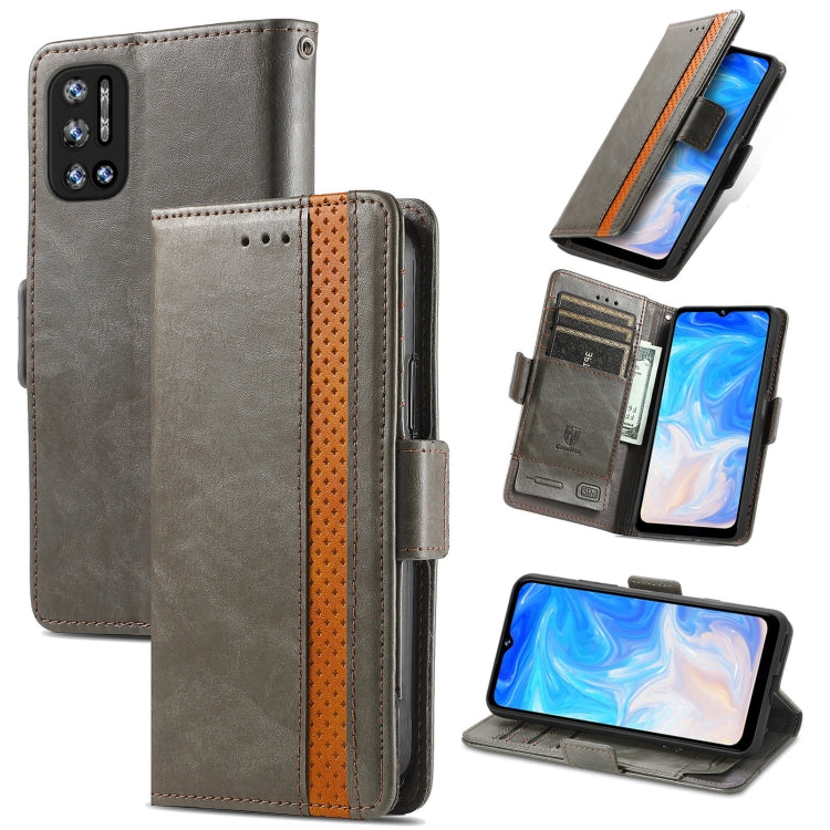 For Doogee N40 Pro CaseNeo Splicing Dual Magnetic Buckle Leather Case with Holder & Card Slots & Wallet(Grey) - More Brand by PMC Jewellery | Online Shopping South Africa | PMC Jewellery | Buy Now Pay Later Mobicred