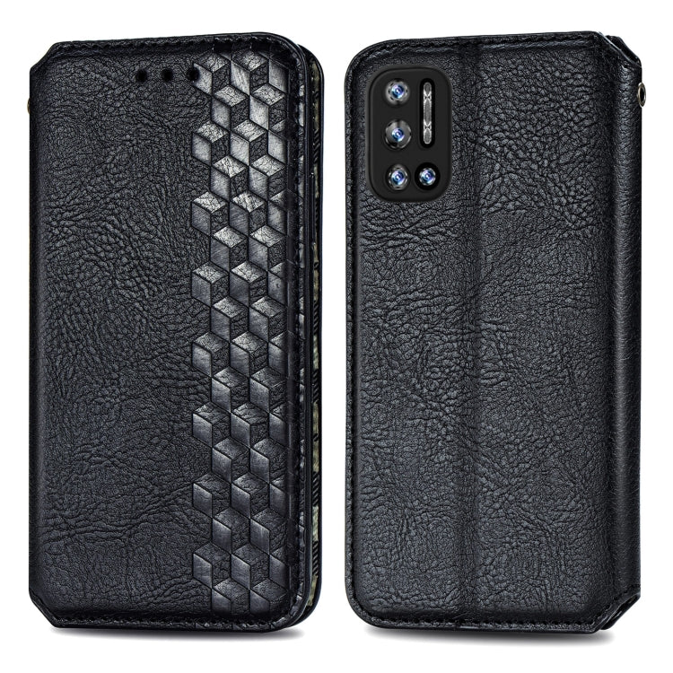 For Doogee N40 Pro Cubic Grid Pressed Horizontal Flip Magnetic Leather Case with Holder & Card Slots & Wallet(Black) - More Brand by PMC Jewellery | Online Shopping South Africa | PMC Jewellery | Buy Now Pay Later Mobicred