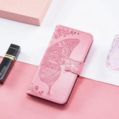 For DOOGEE N40 Pro Butterfly Love Flowers Embossed Horizontal Flip Leather Case with Holder & Card Slots & Wallet & Lanyard(Pink) - More Brand by PMC Jewellery | Online Shopping South Africa | PMC Jewellery | Buy Now Pay Later Mobicred