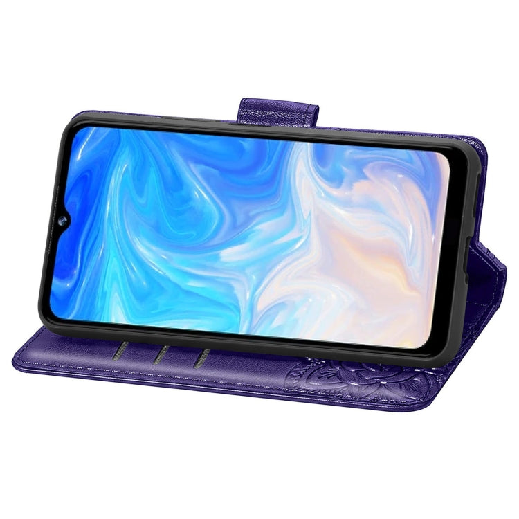 For DOOGEE N40 Pro Butterfly Love Flowers Embossed Horizontal Flip Leather Case with Holder & Card Slots & Wallet & Lanyard(Dark Purple) - More Brand by PMC Jewellery | Online Shopping South Africa | PMC Jewellery | Buy Now Pay Later Mobicred