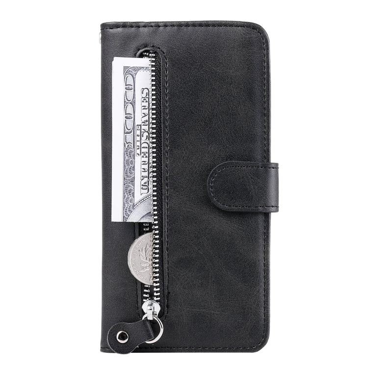 For Huawei nova 9 / Honor 50 5G Calf Texture Zipper Horizontal Flip Leather Phone Case(Black) - Honor Cases by PMC TechLife | Online Shopping South Africa | PMC TechLife