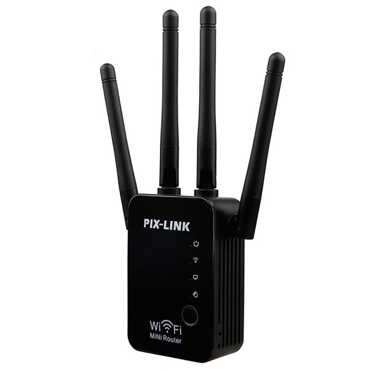 Wireless Smart WiFi Router Repeater with 4 WiFi Antennas, Plug Specification:US Plug(Black) - Wireless Routers by PMC Jewellery | Online Shopping South Africa | PMC Jewellery | Buy Now Pay Later Mobicred