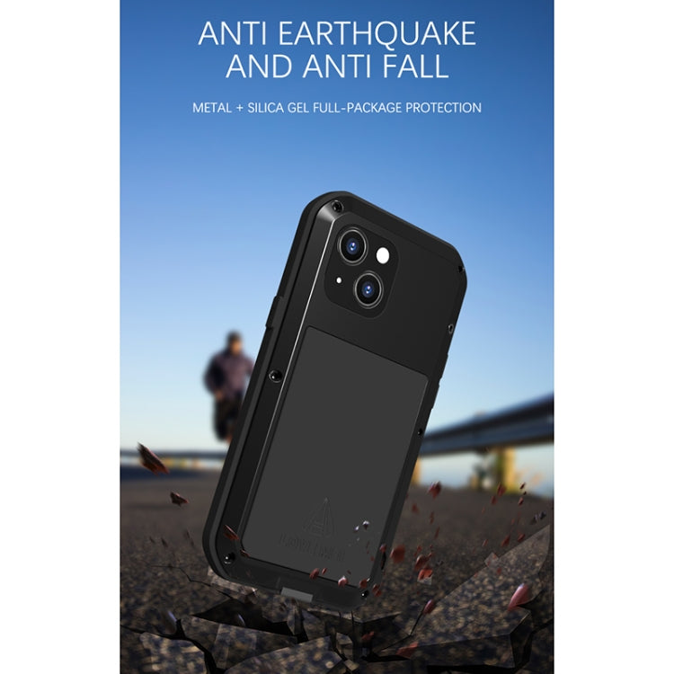 For iPhone 13 mini LOVE MEI Metal Shockproof Life Waterproof Dustproof Protective Phone Case (Black) - iPhone 13 mini Cases by LOVE MEI | Online Shopping South Africa | PMC Jewellery