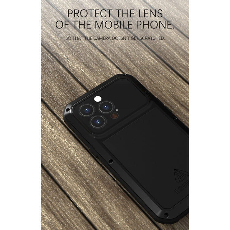 For iPhone 13 Pro LOVE MEI Metal Shockproof Life Waterproof Dustproof Protective Phone Case (Silver) - iPhone 13 Pro Cases by LOVE MEI | Online Shopping South Africa | PMC TechLife | Buy Now Pay Later Mobicred