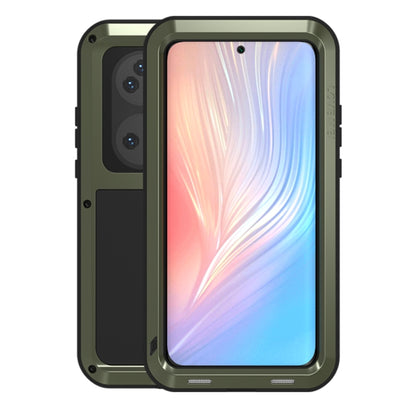 For Huawei P50 Pro LOVE MEI Metal Shockproof Waterproof Dustproof Protective Phone Case without Glass(Green) - Huawei Cases by LOVE MEI | Online Shopping South Africa | PMC Jewellery