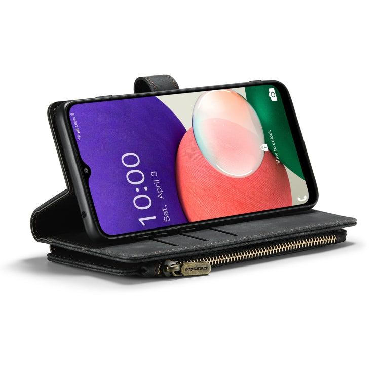 For Samsung Galaxy A22 5G CaseMe-C30 Multifunctional Horizontal Flip PU + TPU Phone Case(Black) - Galaxy Phone Cases by CaseMe | Online Shopping South Africa | PMC Jewellery | Buy Now Pay Later Mobicred