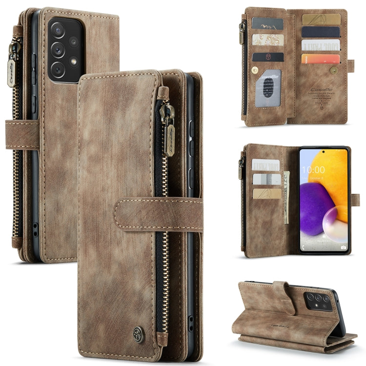 For Samsung Galaxy A72 CaseMe-C30 Multifunctional Horizontal Flip PU + TPU Phone Case(Brown) - Galaxy Phone Cases by CaseMe | Online Shopping South Africa | PMC Jewellery | Buy Now Pay Later Mobicred