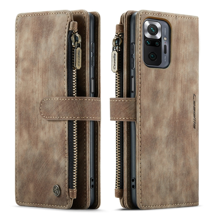 For Xiaomi Redmi Note 10 Pro 4G / Redmi Note 10 Pro Max CaseMe-C30 Multifunctional Horizontal Flip PU + TPU Phone Case(Brown) - Xiaomi Cases by CaseMe | Online Shopping South Africa | PMC Jewellery | Buy Now Pay Later Mobicred