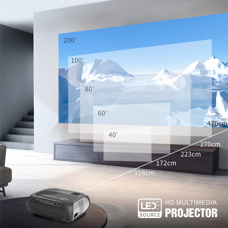 T7 1920x1080P 200 ANSI Portable Home Theater LED HD Digital Projector, Basic Version,US Plug(Black) - LED Projector by PMC TechLife | Online Shopping South Africa | PMC TechLife | Buy Now Pay Later Mobicred